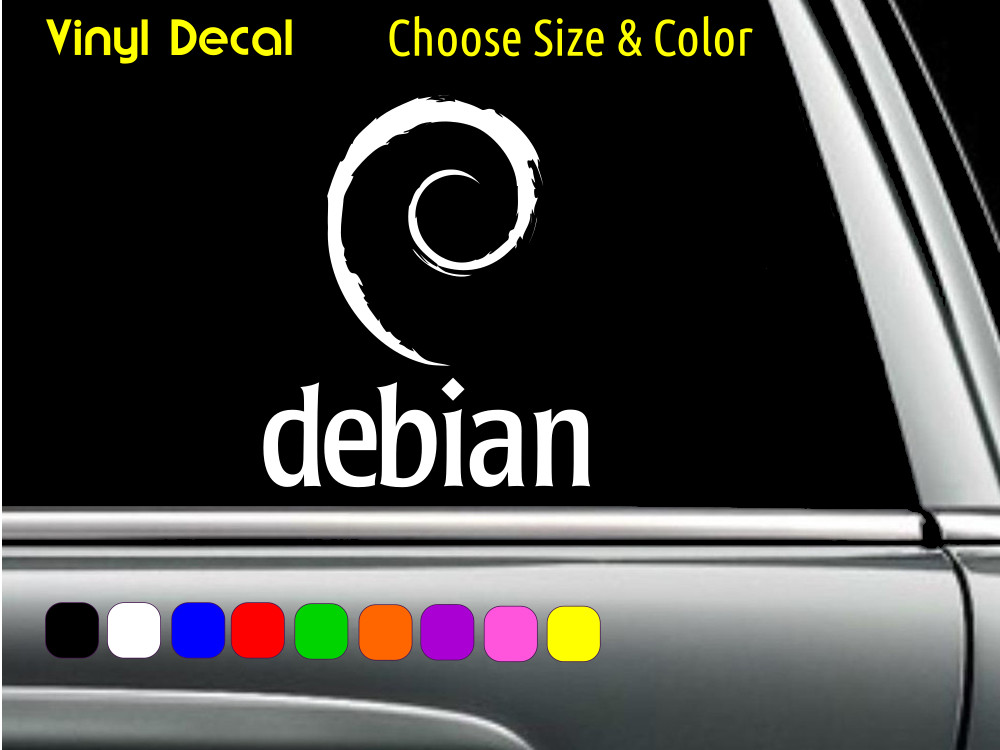 DEBIAN Linux Logo Vinyl Decal Laptop Car Window Sticker CHOOSE SIZE COLOR