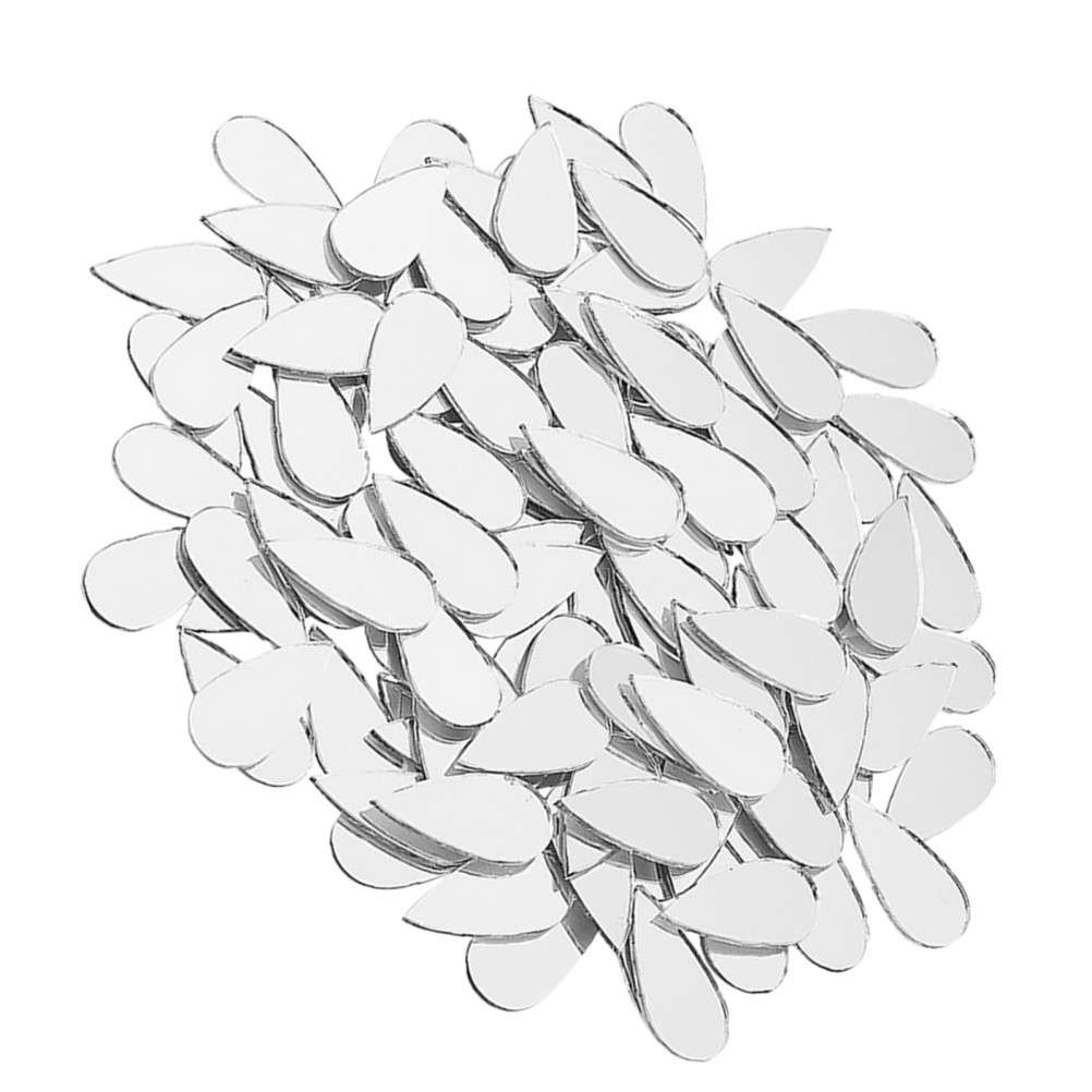 200 Pcs Acrylic Water Drop Wall Sticker Hanging Mirror Mini Mirrors for Crafts