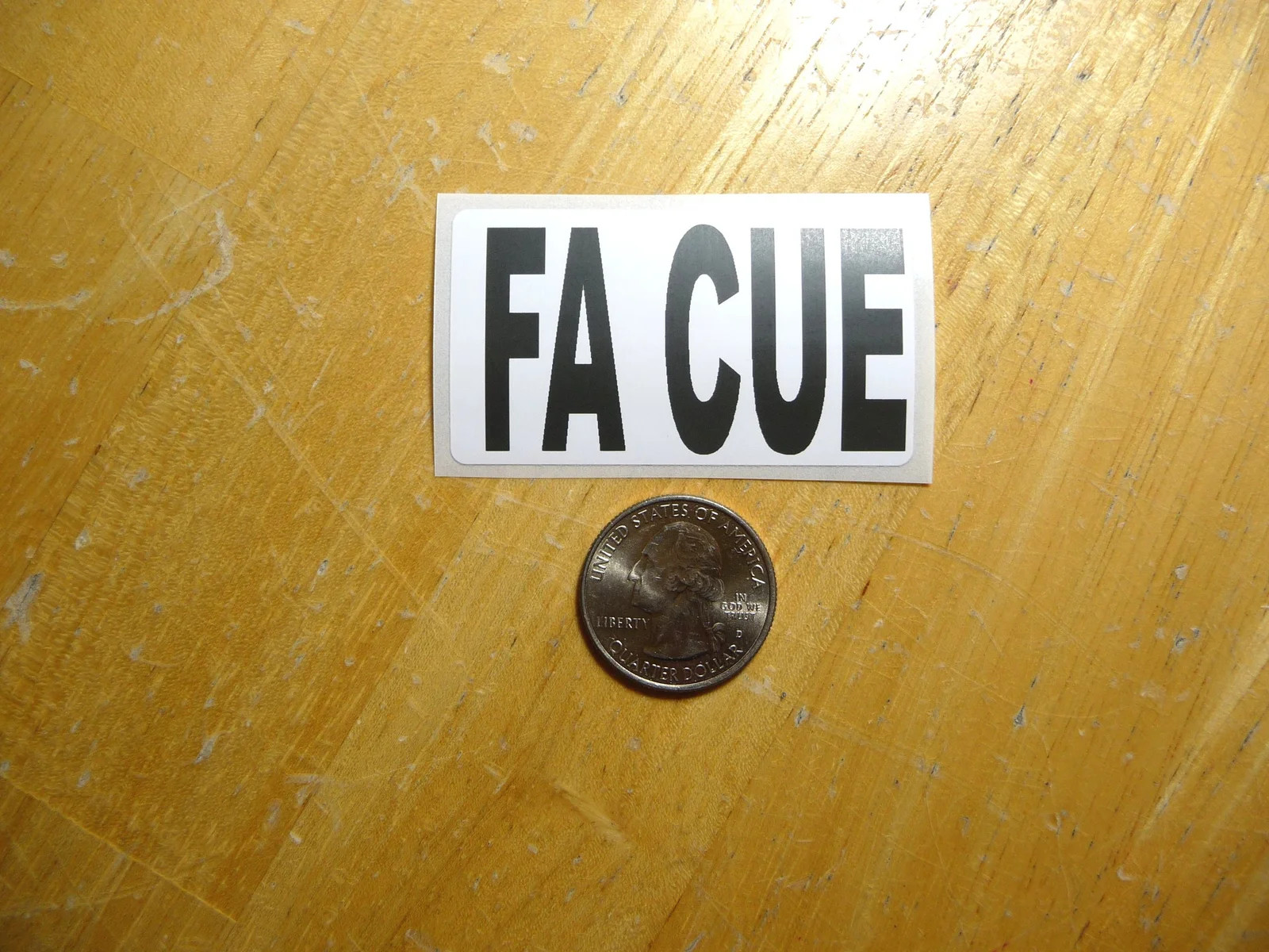 FA CUE STICKER DECAL 1 – 50 BULK PACK FUNNY INSULT JOKE PRANK