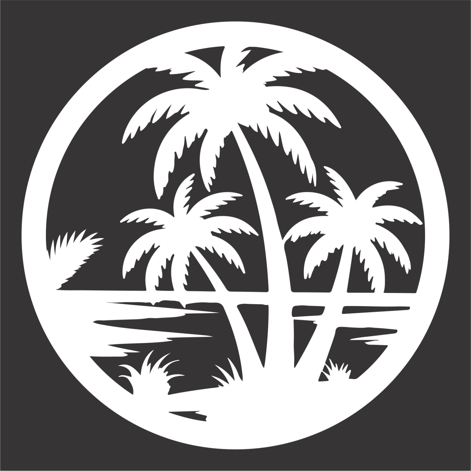 Tropical Beach Vinyl Decal Sticker Car Truck SUV Window Bumper Wall Tablet