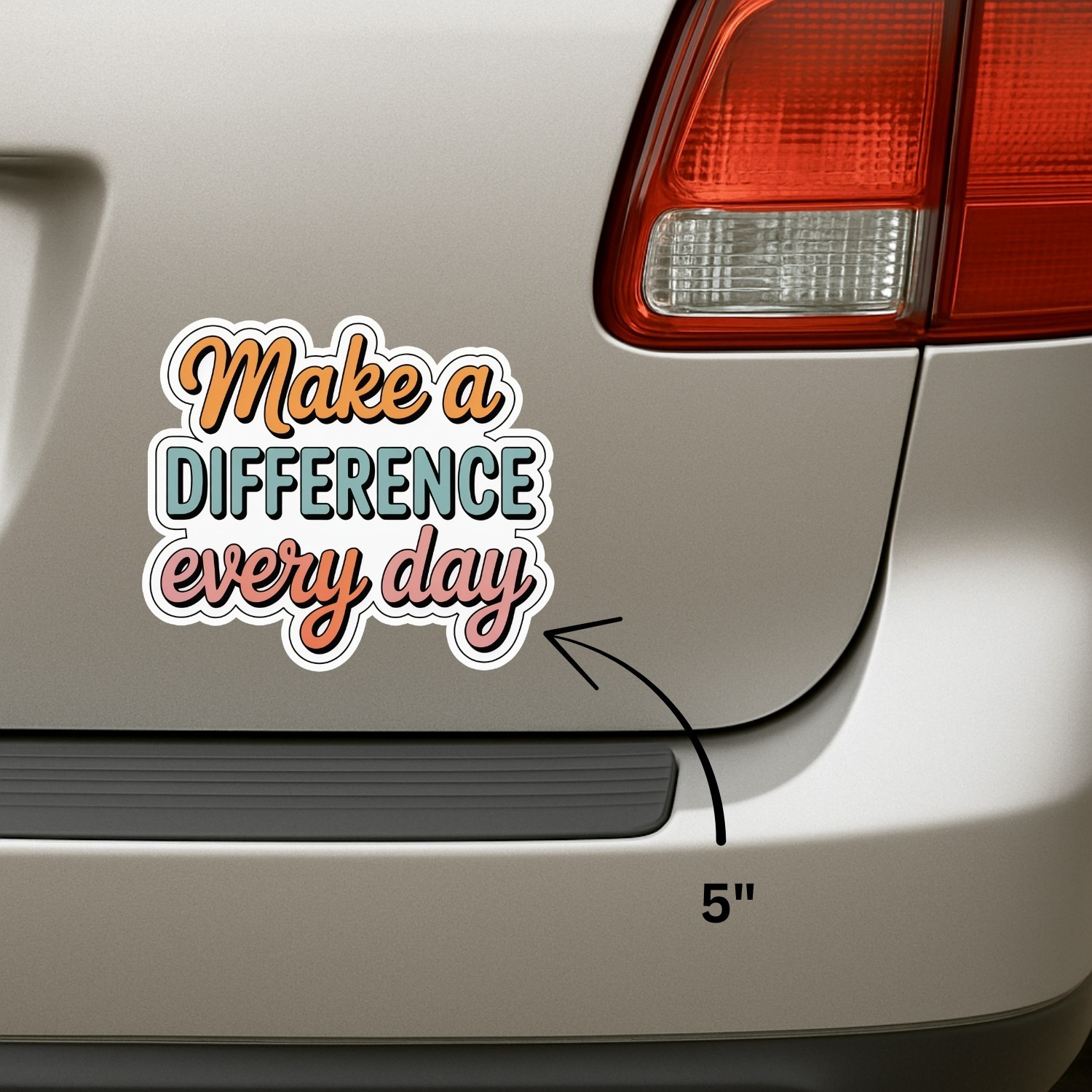 4PCS “Make a Difference Every Day” Stickers, Inspirational Positive Message Gift
