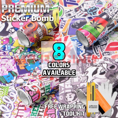 Sticker Bomb Vinyl Wrap Decal Film Graffiti Cartoon Anime JDM USDM Sheet DIY