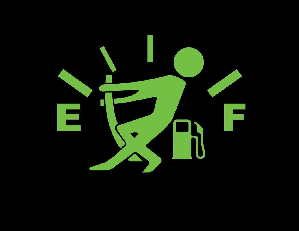Gas Gauge Empty Full Decal Sticker | 5.5-Inches by 4-Inches