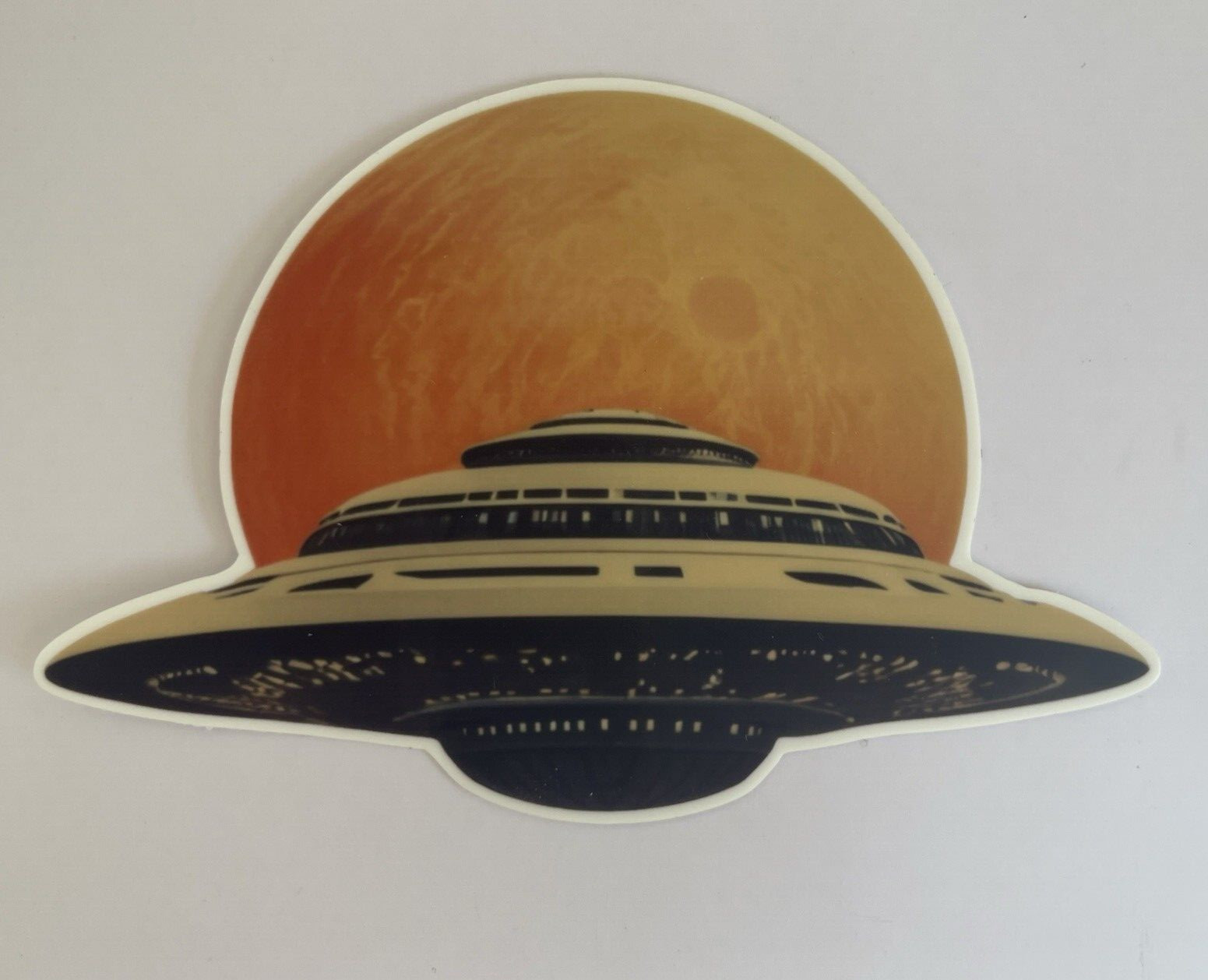 Alien UFO Fantasy Space Sticker Glow in the Dark Vinyl Decal Sci-Fi Laptop Wall