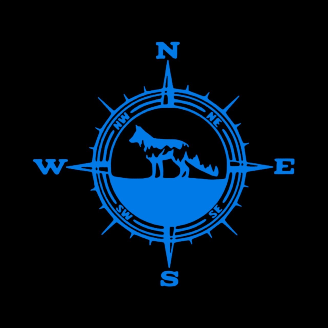 COMPASS FOX MOUNTAINS Vinyl Decal for Jeep Car Truck Bumper Wall Window