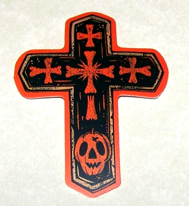 HALLOWEEN Themed Die Cut Sticker Decal All Hallows Eve Holiday – Autumn Cross
