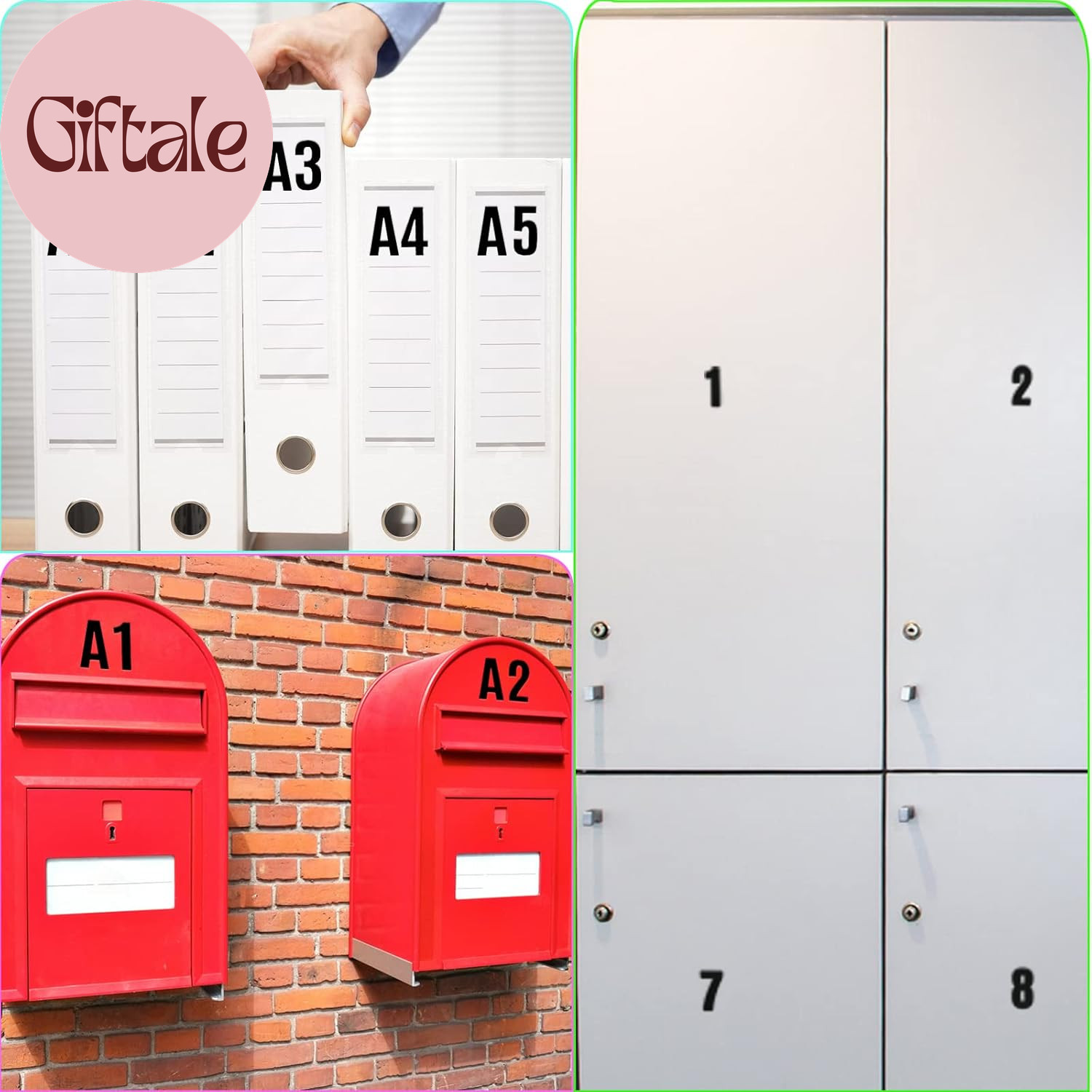 810 Piece 10 Sheet Letter Stickers – Self Adhesive Vinyl Waterproof Mailbox Numb