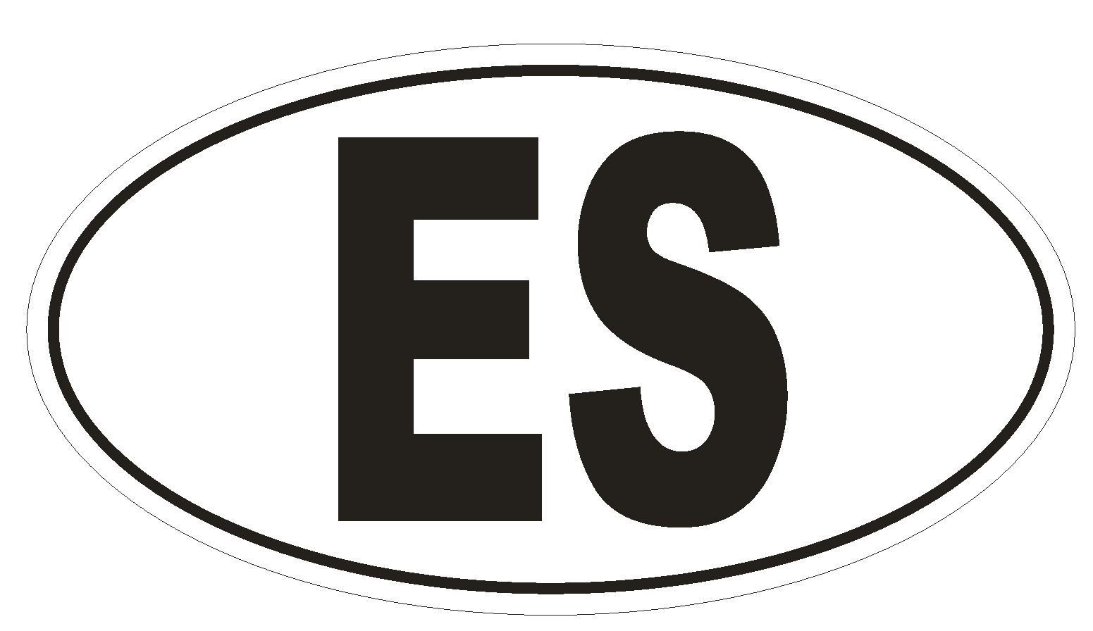 ES Spain Country Code Oval Bumper Sticker or Helmet Sticker D950