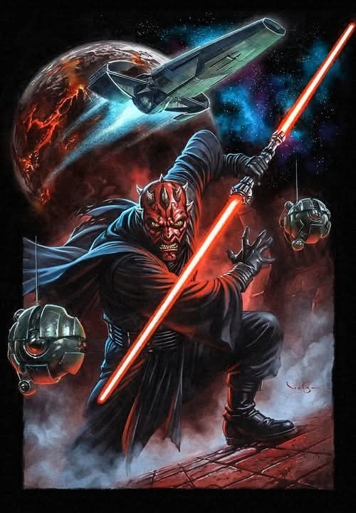 STARWARS DARTH MAUL X VINYL HIGH GLOSS DIECUT STICKER X 3X2 INCHES STICKER X