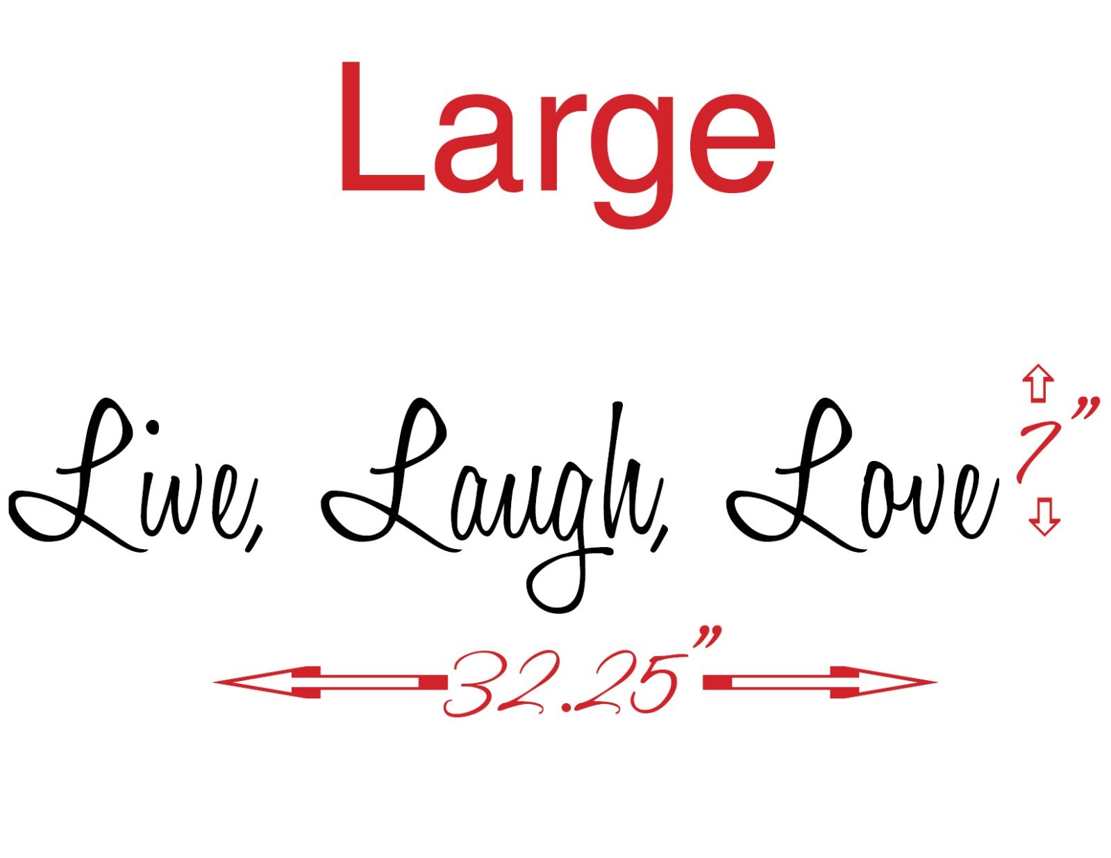 LIVE LAUGH LOVE wall vinyl sticker inspirational romantic home art quote