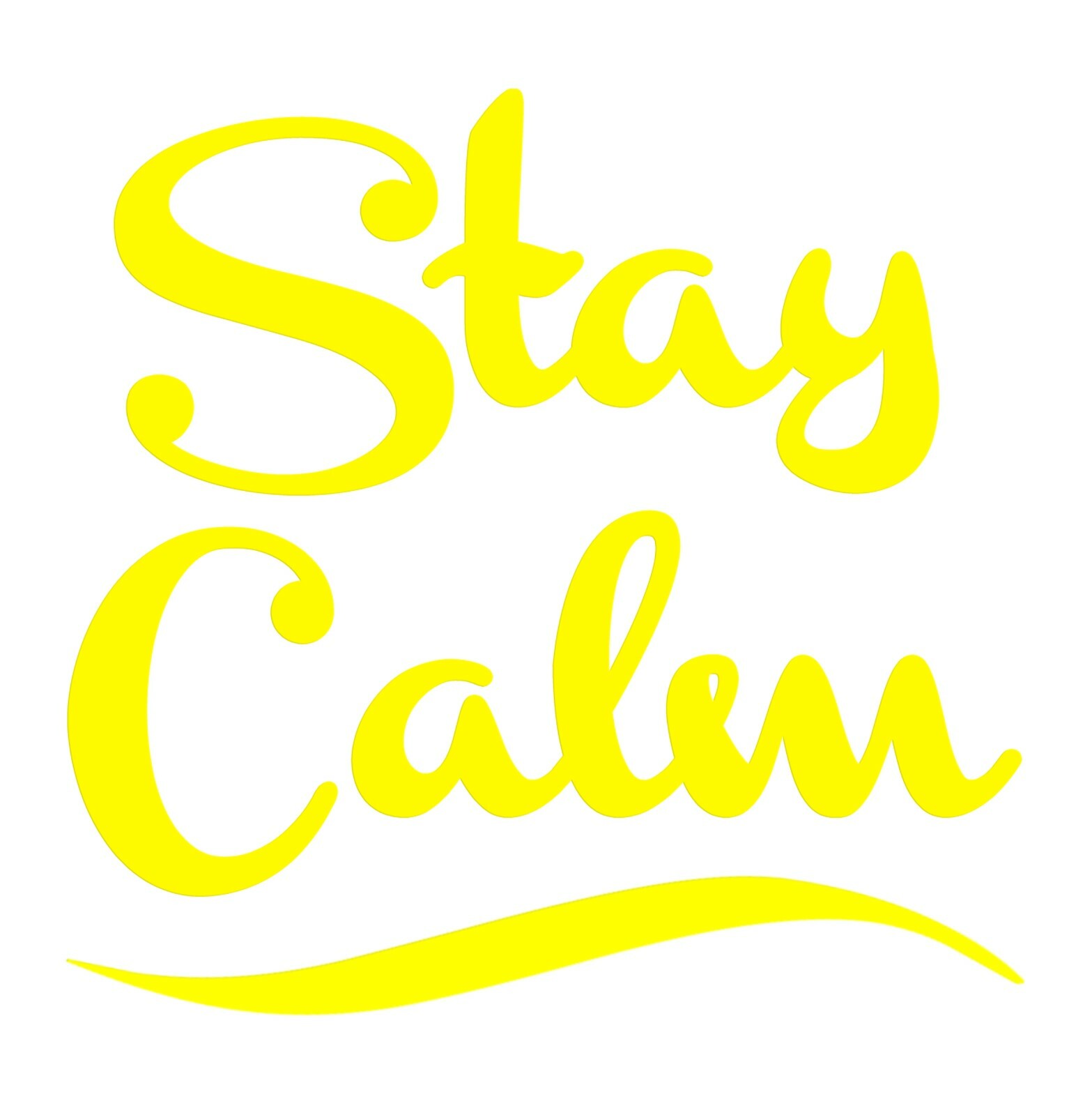 Stay Calm Sticker – Relax Words Phrases Decal – Choose Color Size