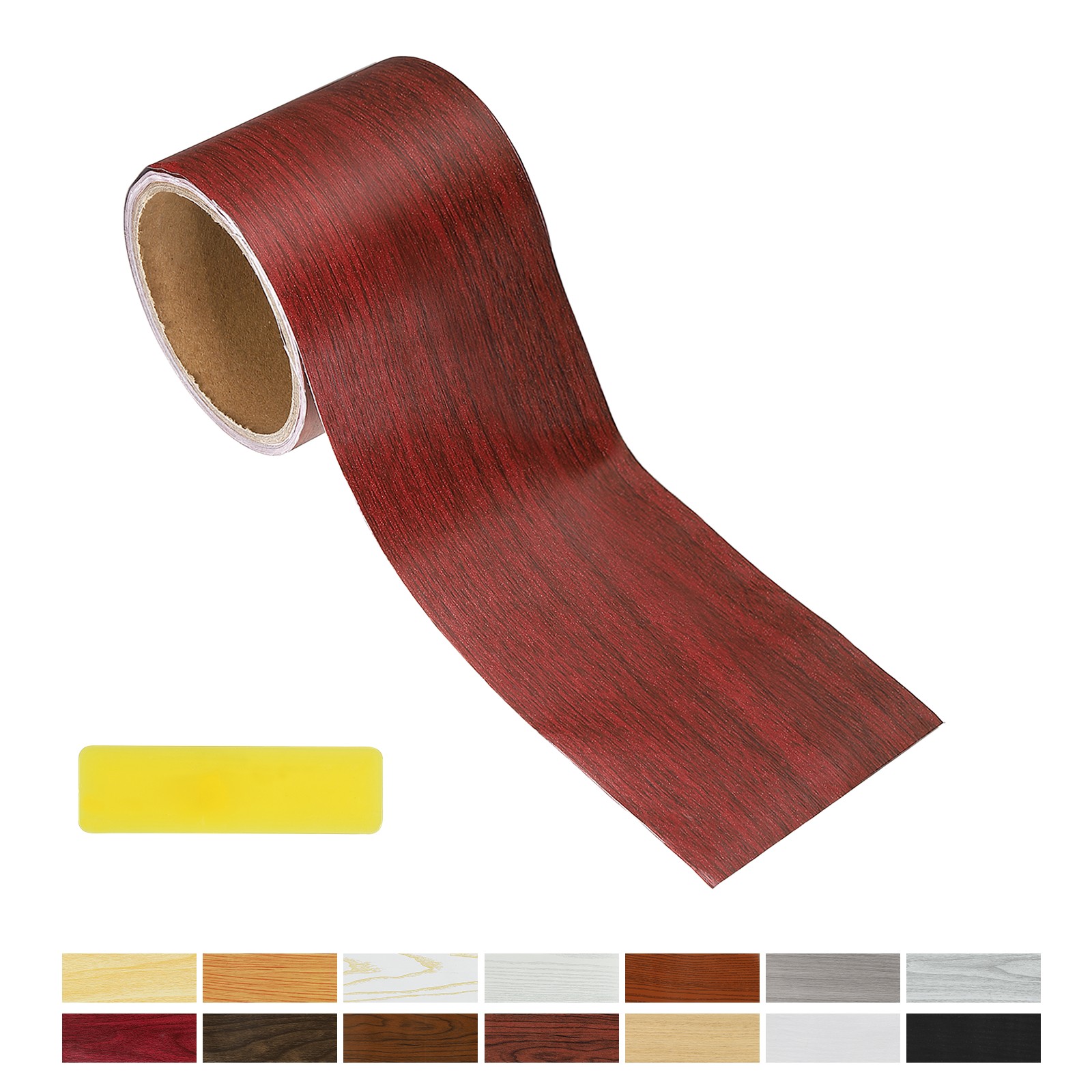 Wood Grain Repair Tape, 3.15 Inch x 16.4 ft Self Adhesive, Red