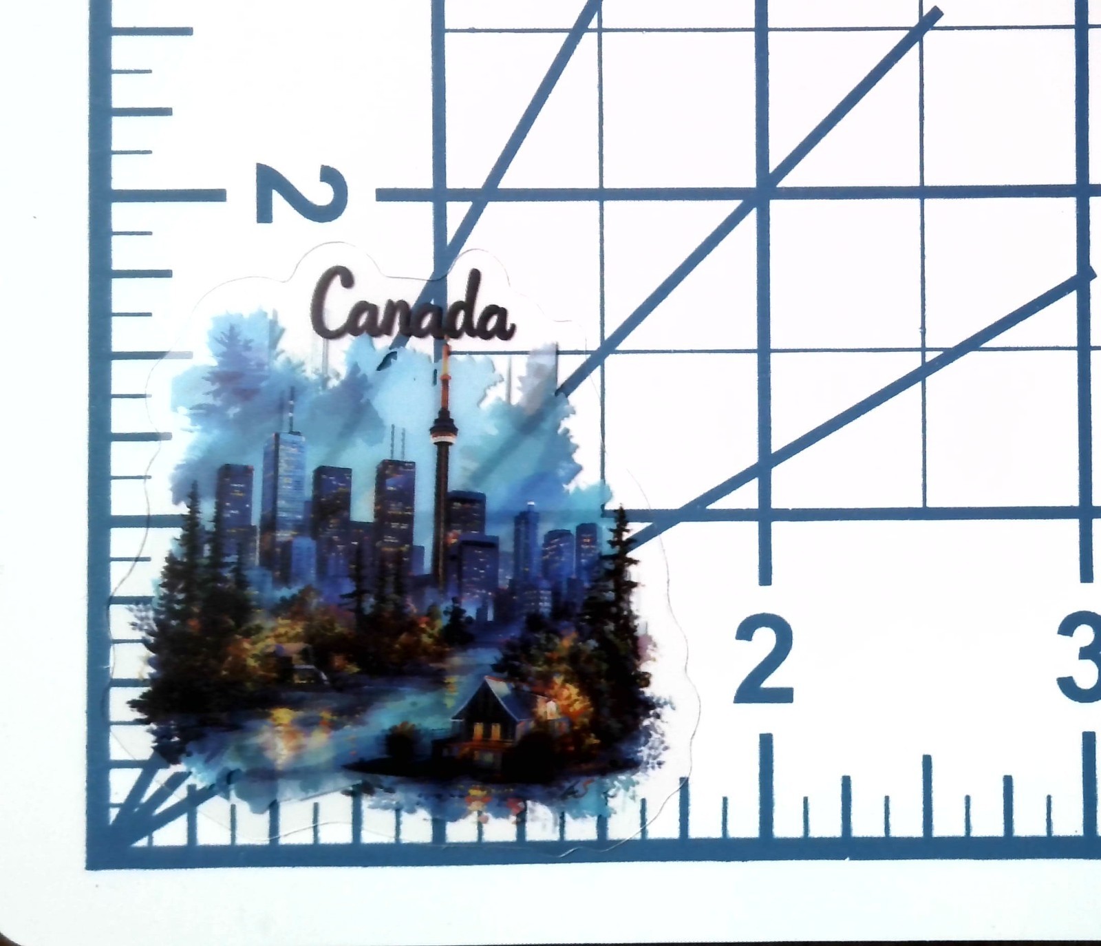 Canada Toronto CN Tower City Skyline Die Cut Clear North American Vinyl Sticker