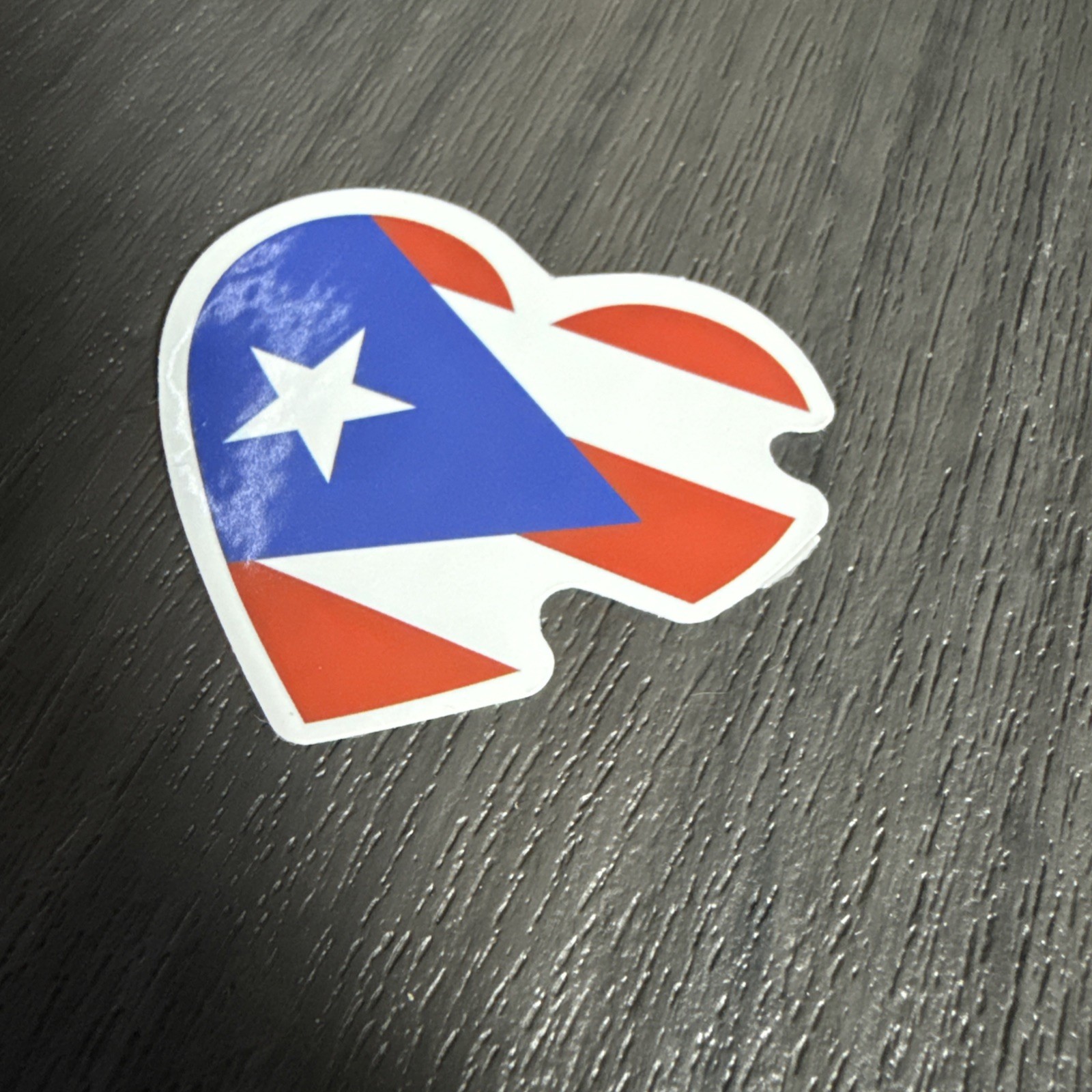Puerto Rican Hearth Sticker Flag Pride