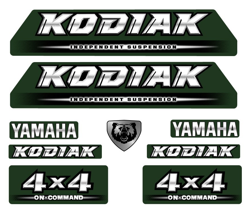 2006 Yamaha Kodiak 400 450 4×4 Emblem OEM Decal Graphics Sticker Kit