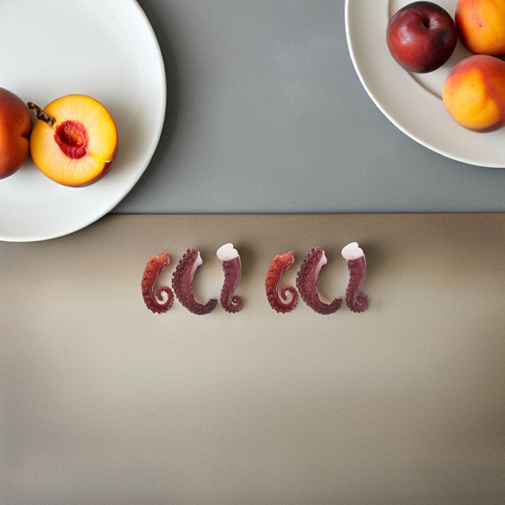 6 Pcs Octopus Decorations for Home Fake Tentacles Models Kitchen Food Toys