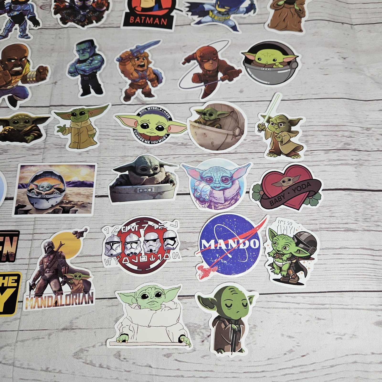 Random Sticker Bomb Lot Of 55 Stickers Marvel DC Comics Star Wars Die Cut