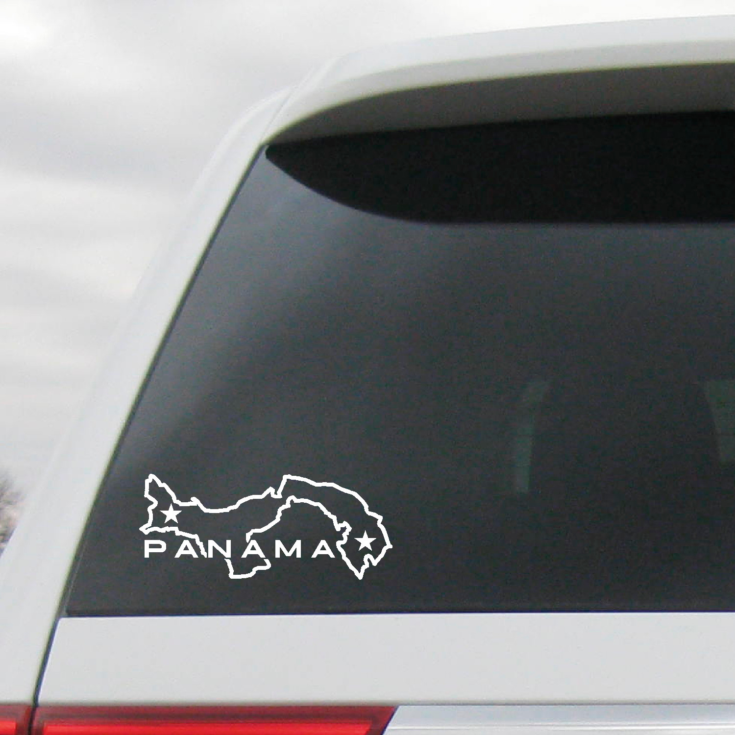 PANAMA Decal Outline Map Vinyl Sticker Flag Stars