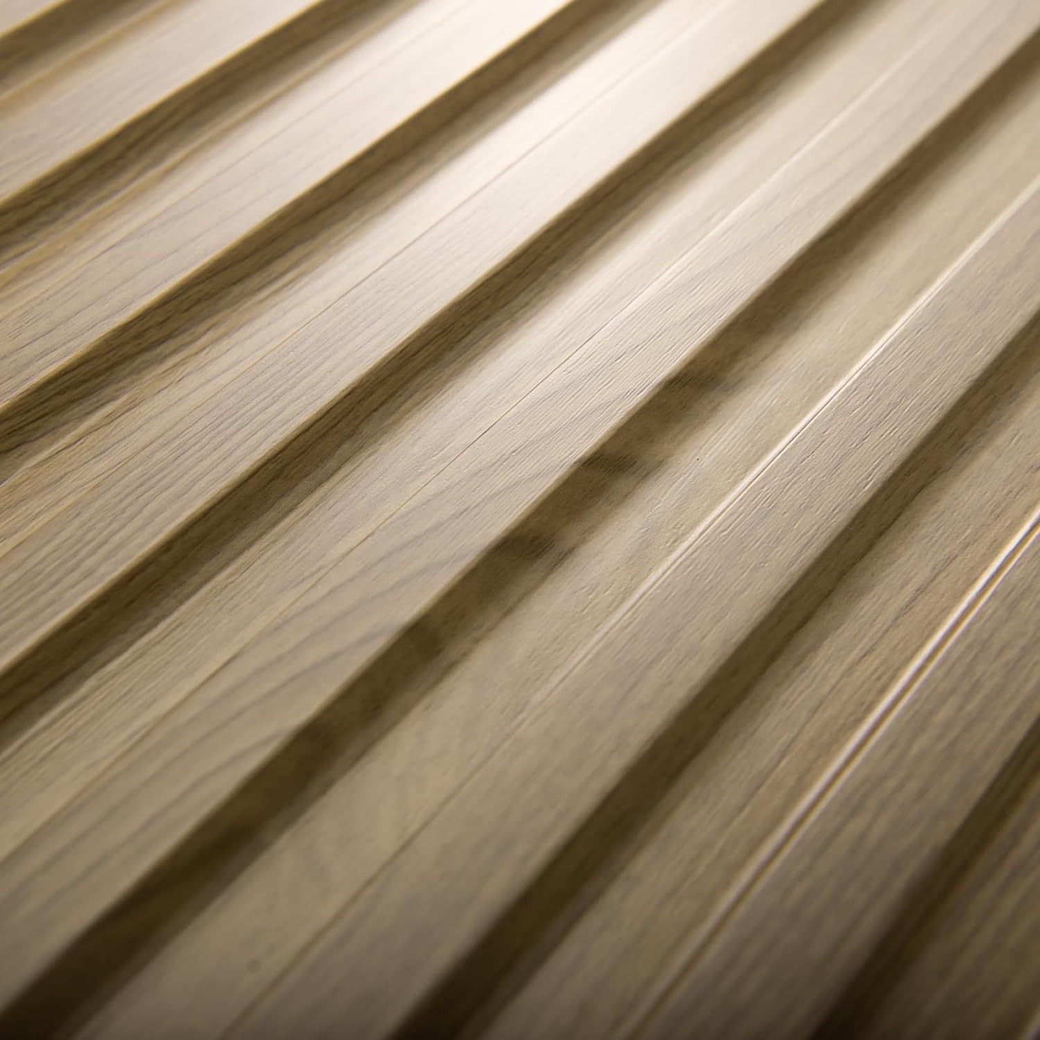 3D Slat Design PVC Wall Panels – 12-Pack, 2×4 FT, Walnut Finish