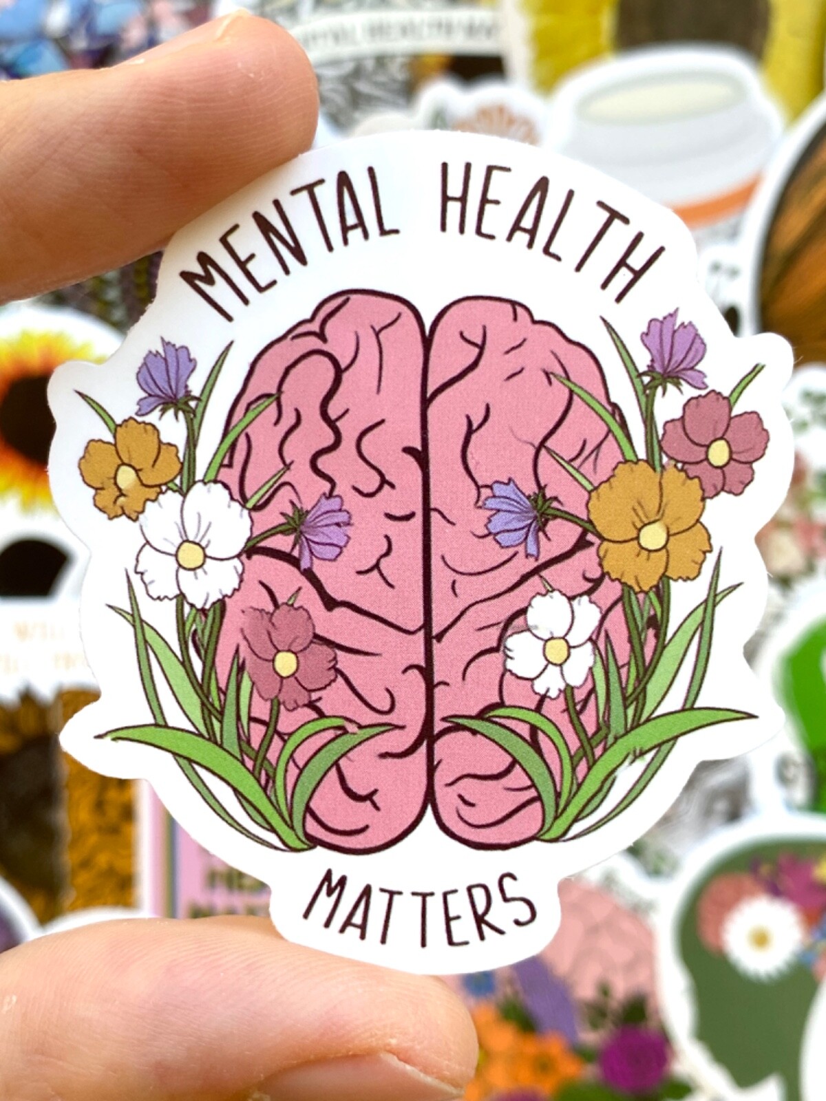 5-50 pcs Mental Health Stickers, Inspirational Motivational Vinyl Laptop Decals