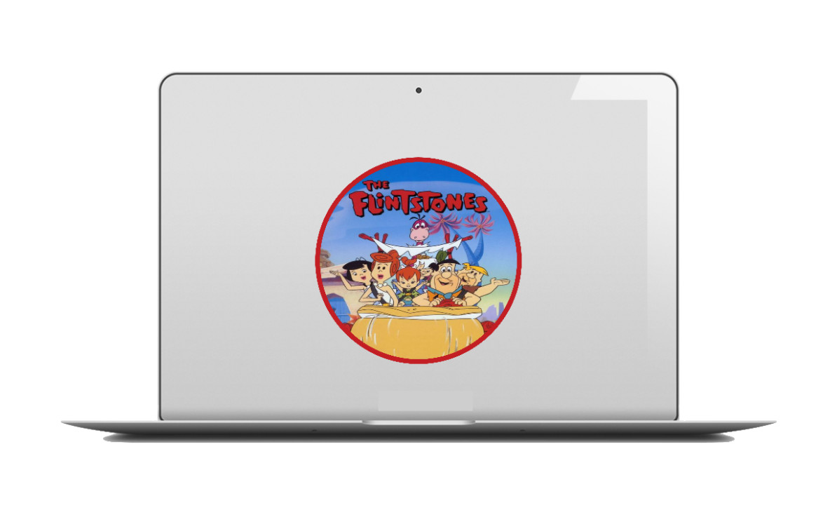 Cartoons – The Flintstones – 4" Vinyl Decal Car Trailer Laptop Cooler Truck 25-1