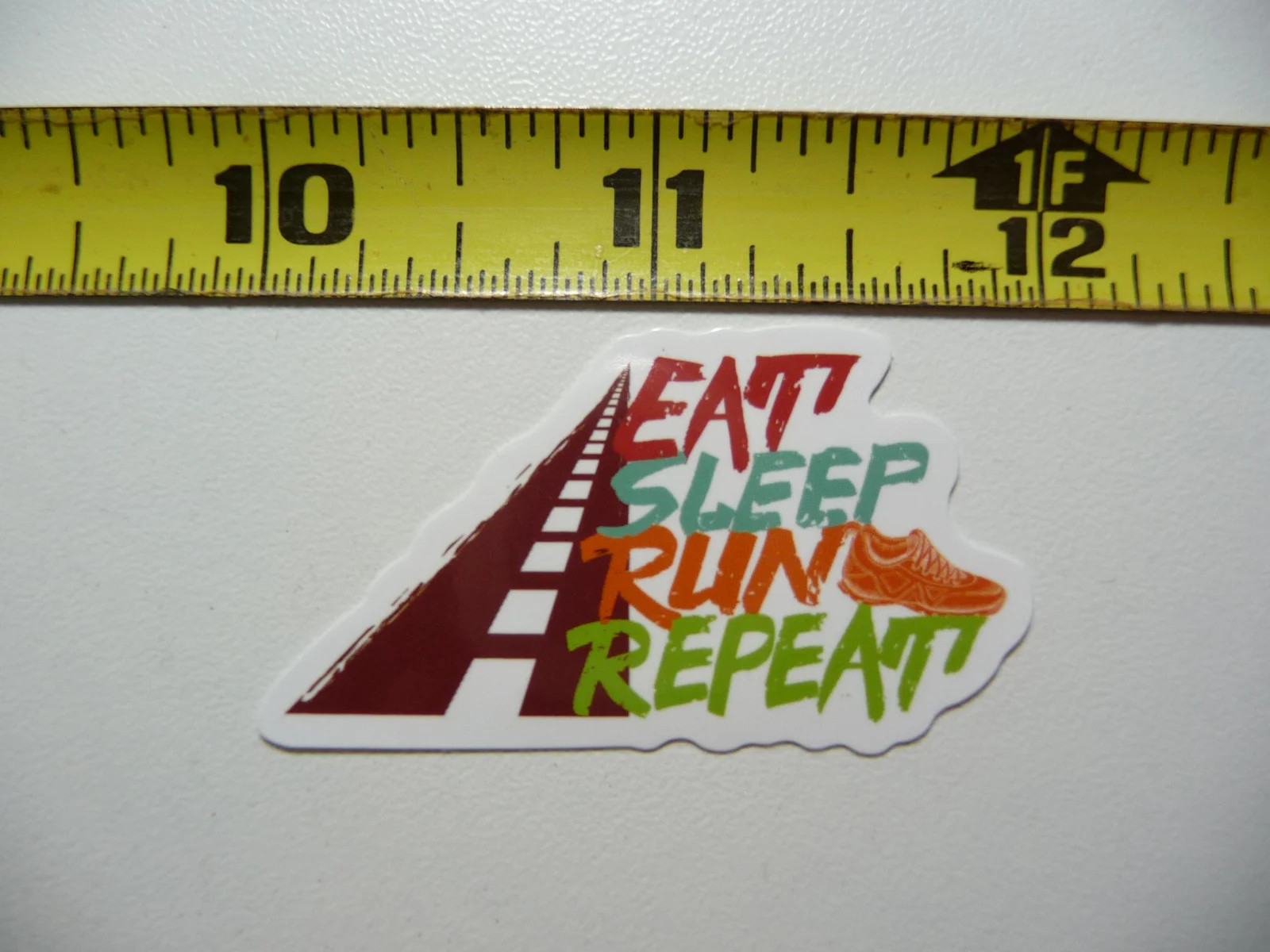 EAT SLEEP RUN REPEAT SMALL STICKER DECAL EXERCISE WEIGHTS FITNESS WEIGHTLIFTING