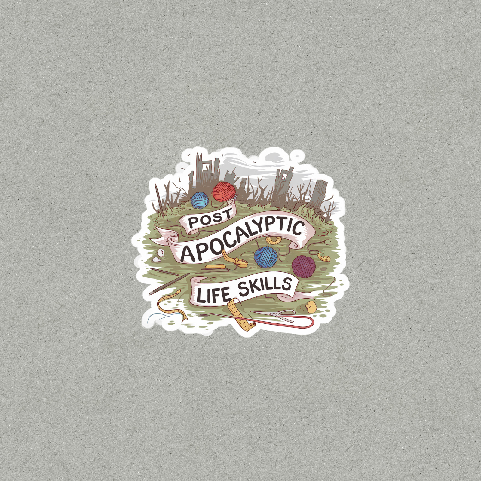 Post-Apocalyptic Life Skills Sticker – Survival Skill Mastery #5708