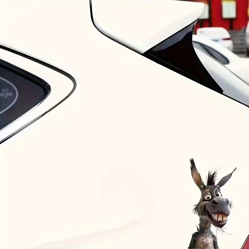 Silly Donkey Vinyl Stickers, Suitable for Laptop, Bottle, Truck, Phone Window 7"