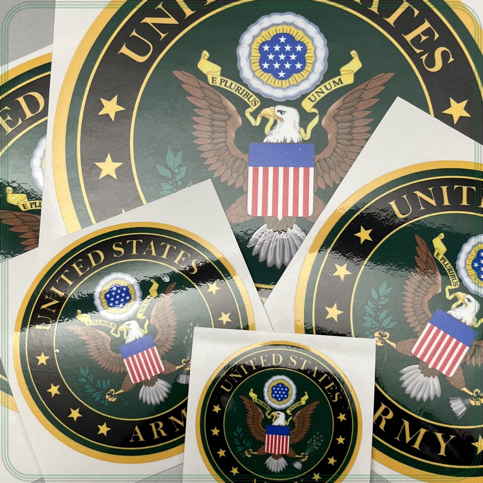 Army Service Laminated Sticker Choose from 2", 3", 4", 5" or 6" Sizes for Laptop