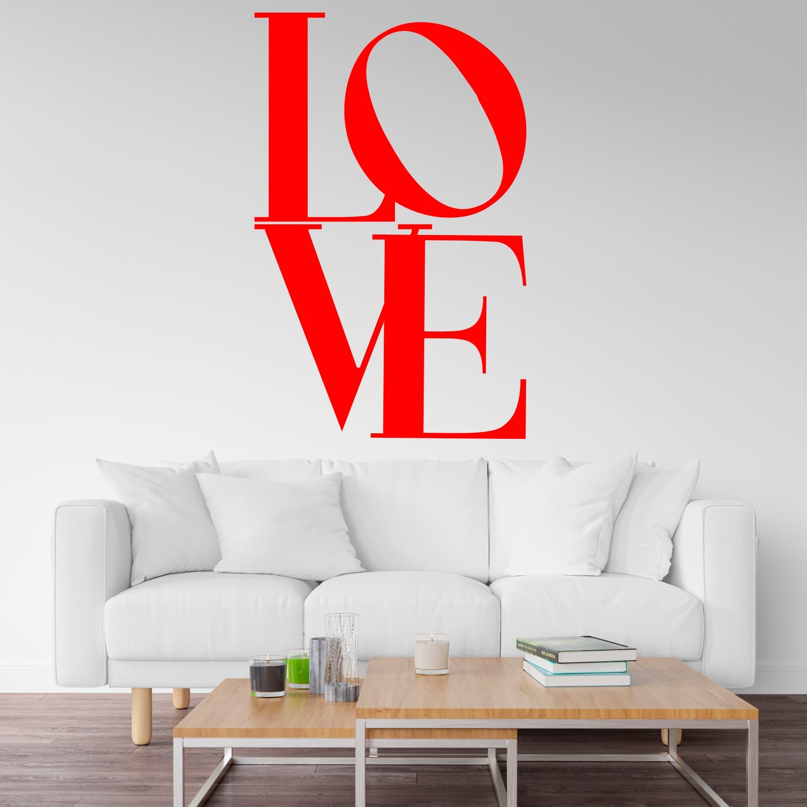 "LOVE" PHRASE VINYL WALL STICKER DECAL