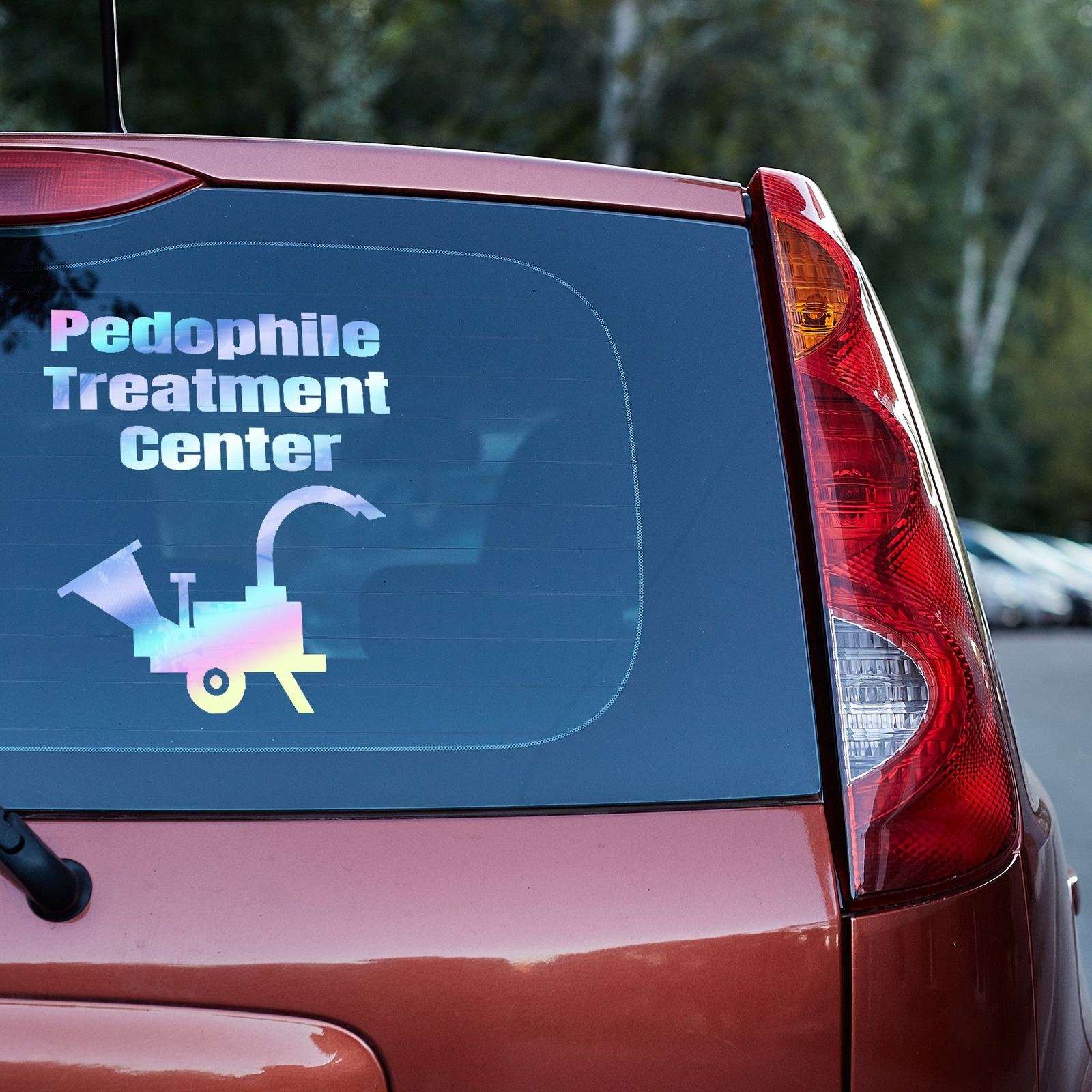 Pedophile Treatment Center vinyl decal