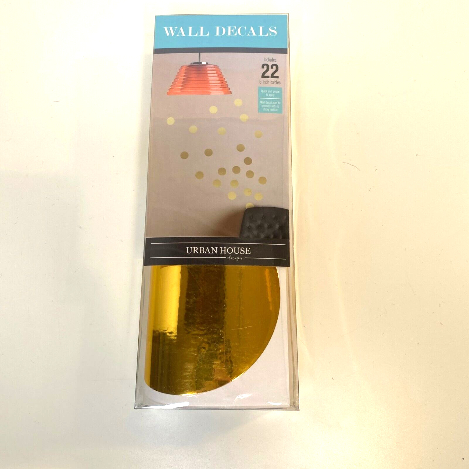 Wall Decor Gold Circle Dots 22 – 5" Removable Vinyl Wall Decal NEW Urban House