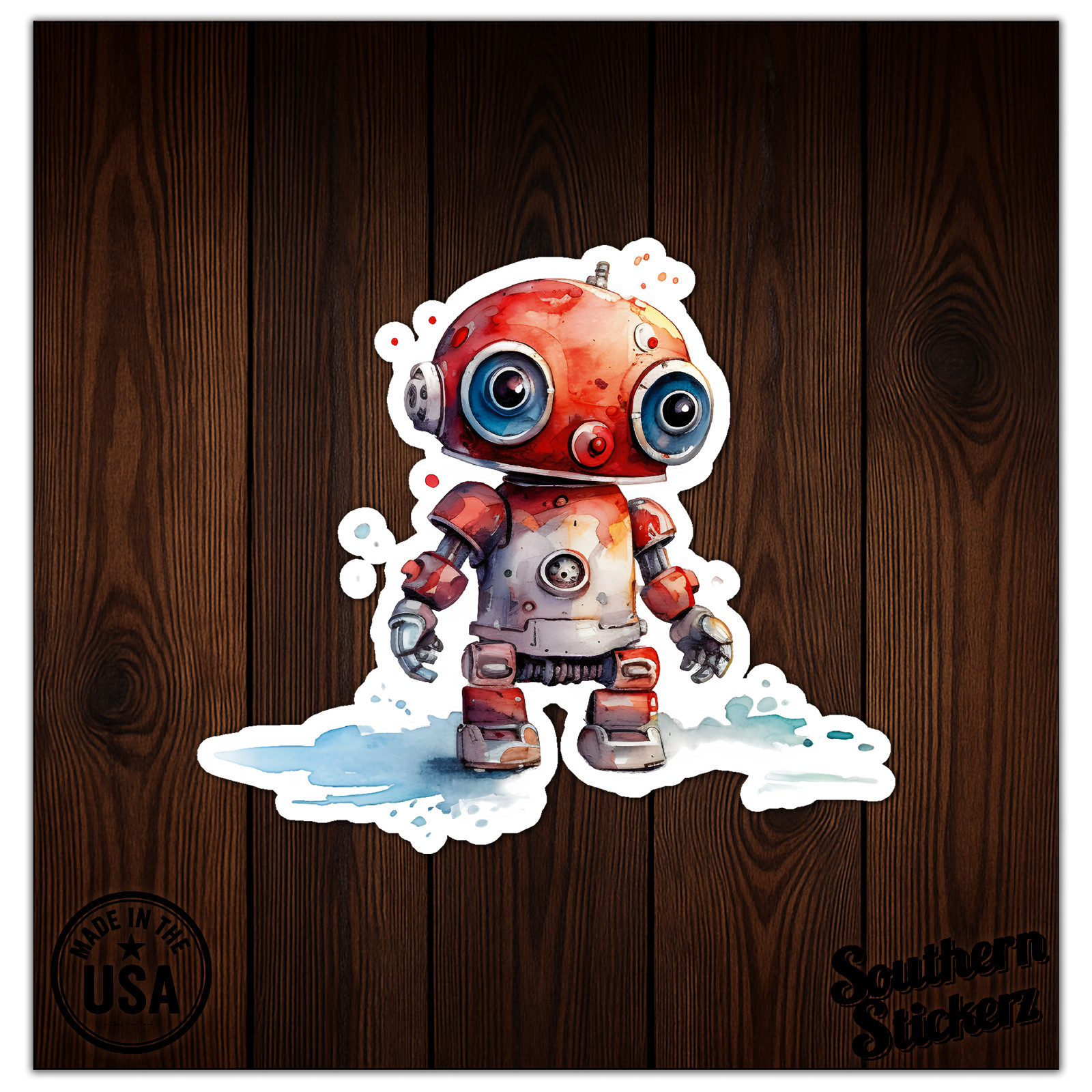 Cute Robot – Vinyl Decal Sticker – Car Window Laptop – ebn9957