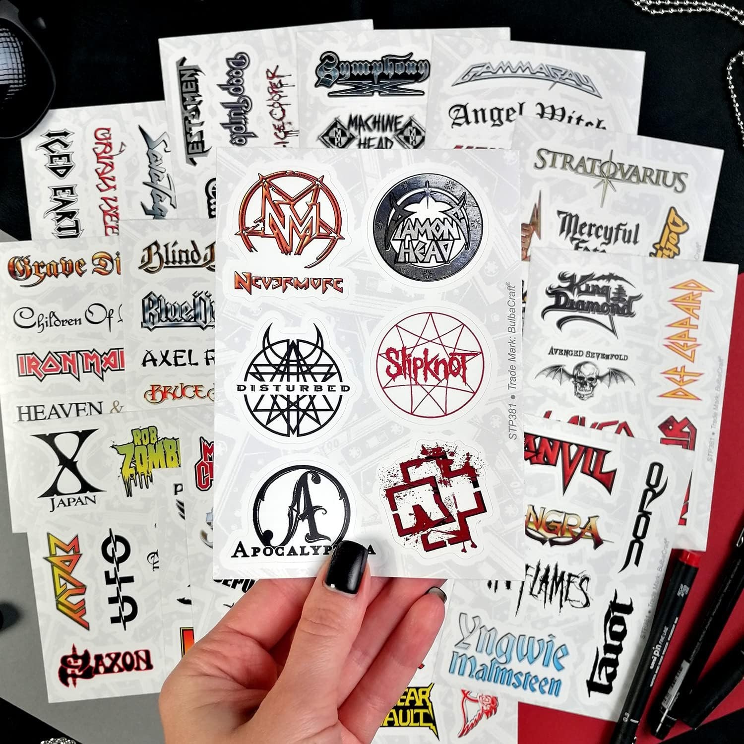Bulbacraft 100Pcs Heavy Metal Band Stickers, Rock Stickers, Heavy Metal Gifts fo