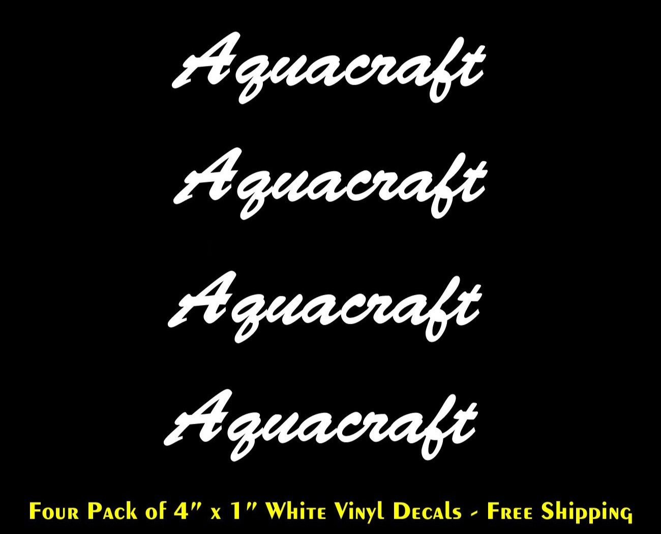 Aquacraft 4.5" White Decals Car Truck Window Laptop Boat Tablet Boat Trailer