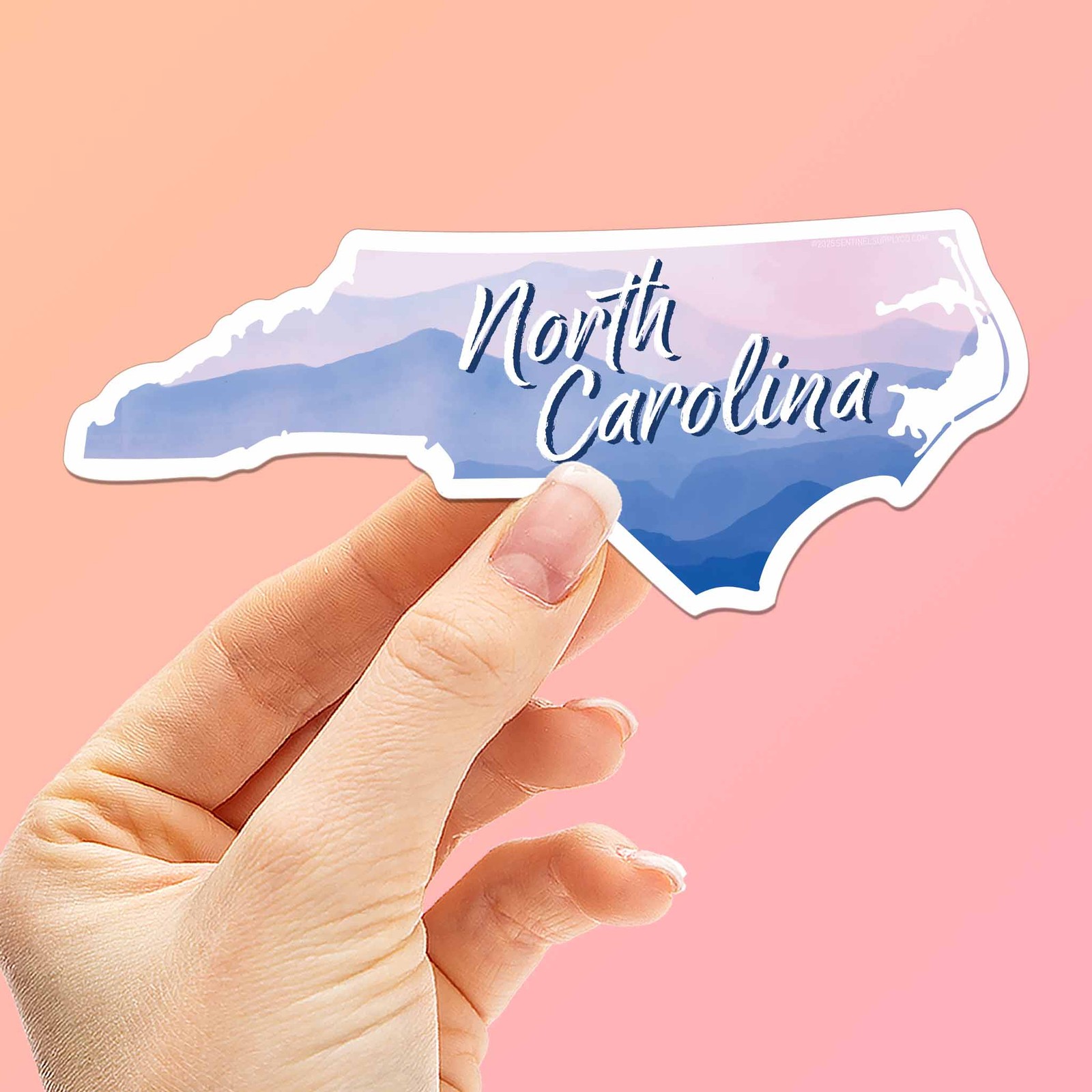 North Carolina Appalachian Mountains Sticker – Decal for Water Bottle & Laptop