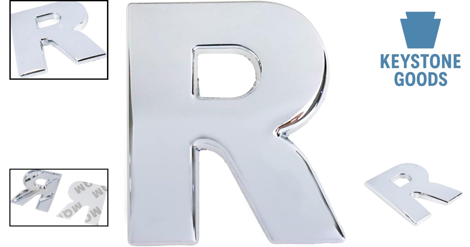 Chrome 3D O Car Emblem Badge – Zinc Alloy, Universal Fit