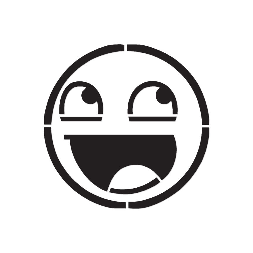 Awesome Face Anon – Vinyl Decal Sticker – Multiple Color & Sizes – ebn81