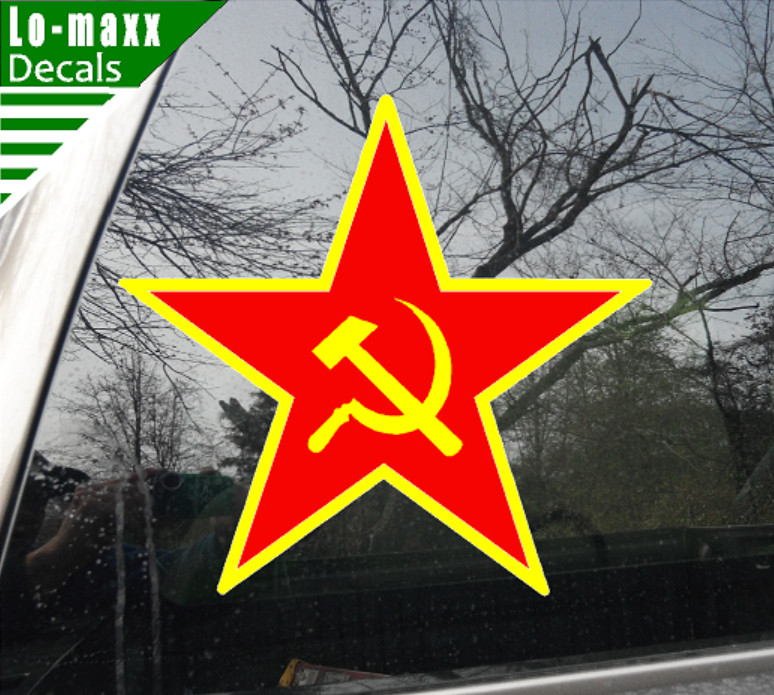 Soviet Union CCCP Hammer & Sickle Star Superior Quality Printed Vinyl Sticker