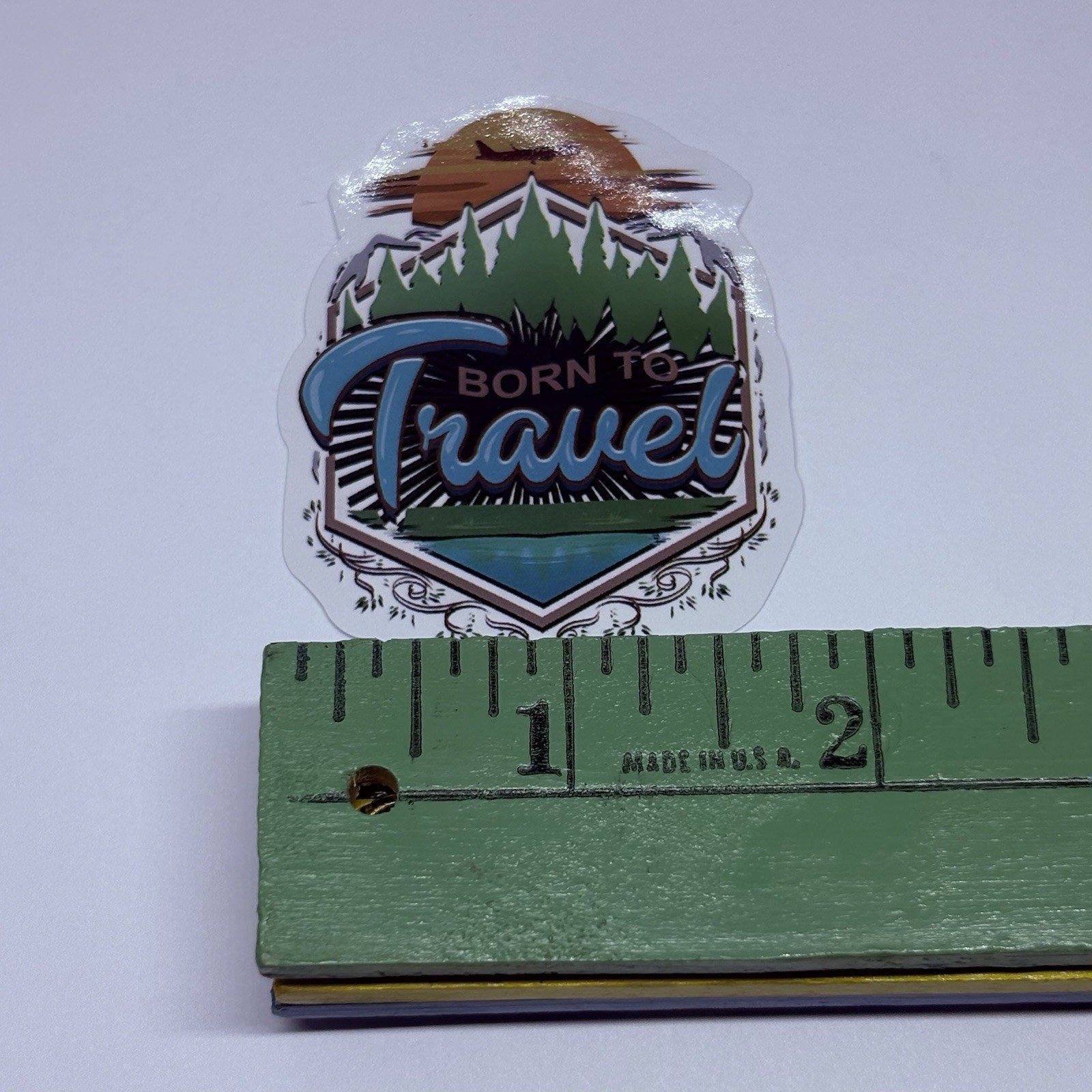 “Born To Travel” Sticker Forest Hike City Tour Art Decal Vinyl Souvenir Tc9