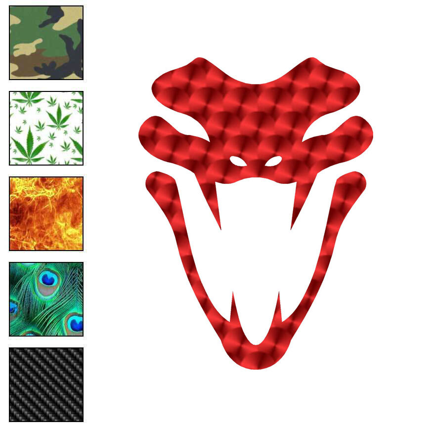 Snake Head Venomous, Vinyl Decal Sticker, 40 Patterns & 3 Sizes, #6902