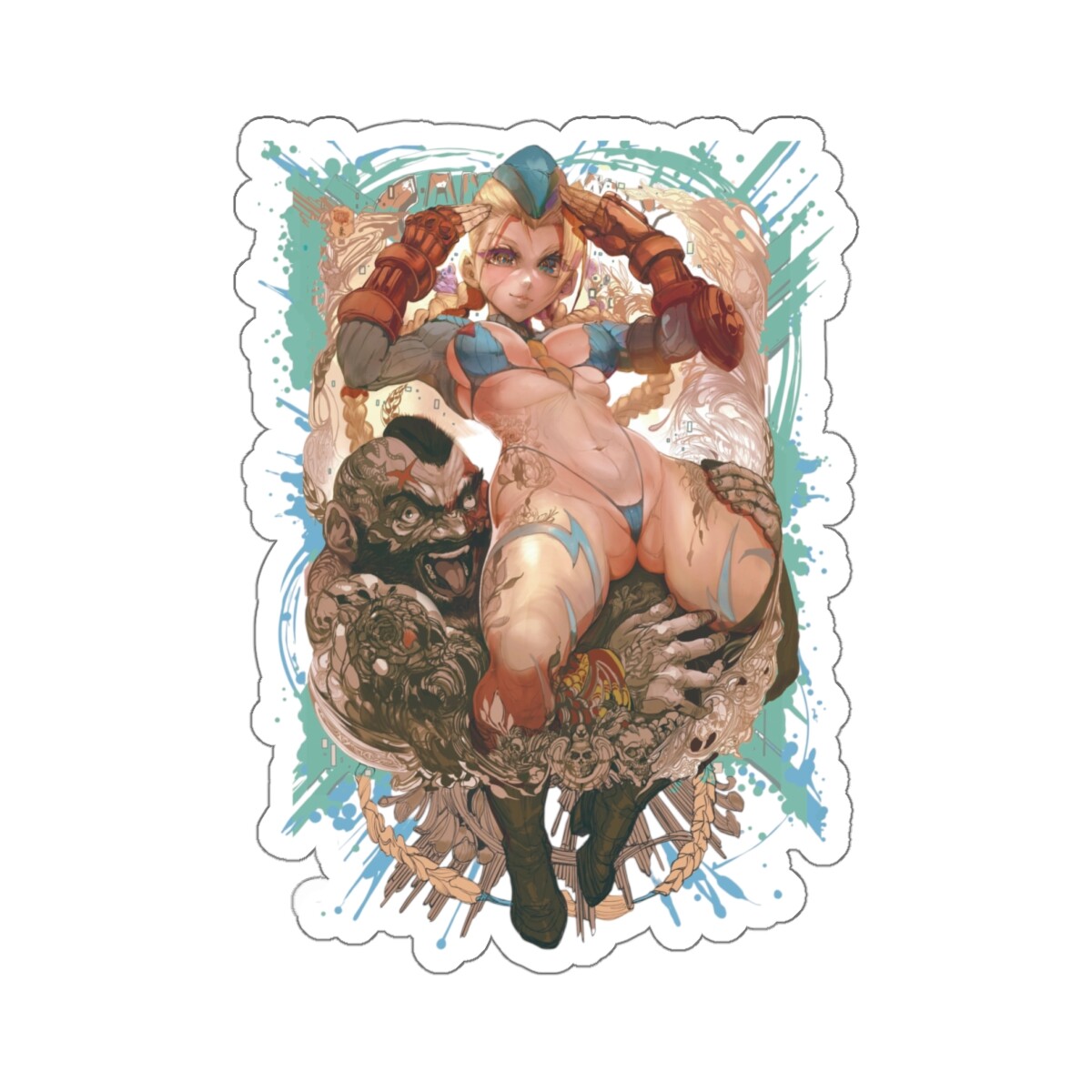 Cammy from Street Fighter Stickers, Decal Game Stret Fighter Saga Art Ispired