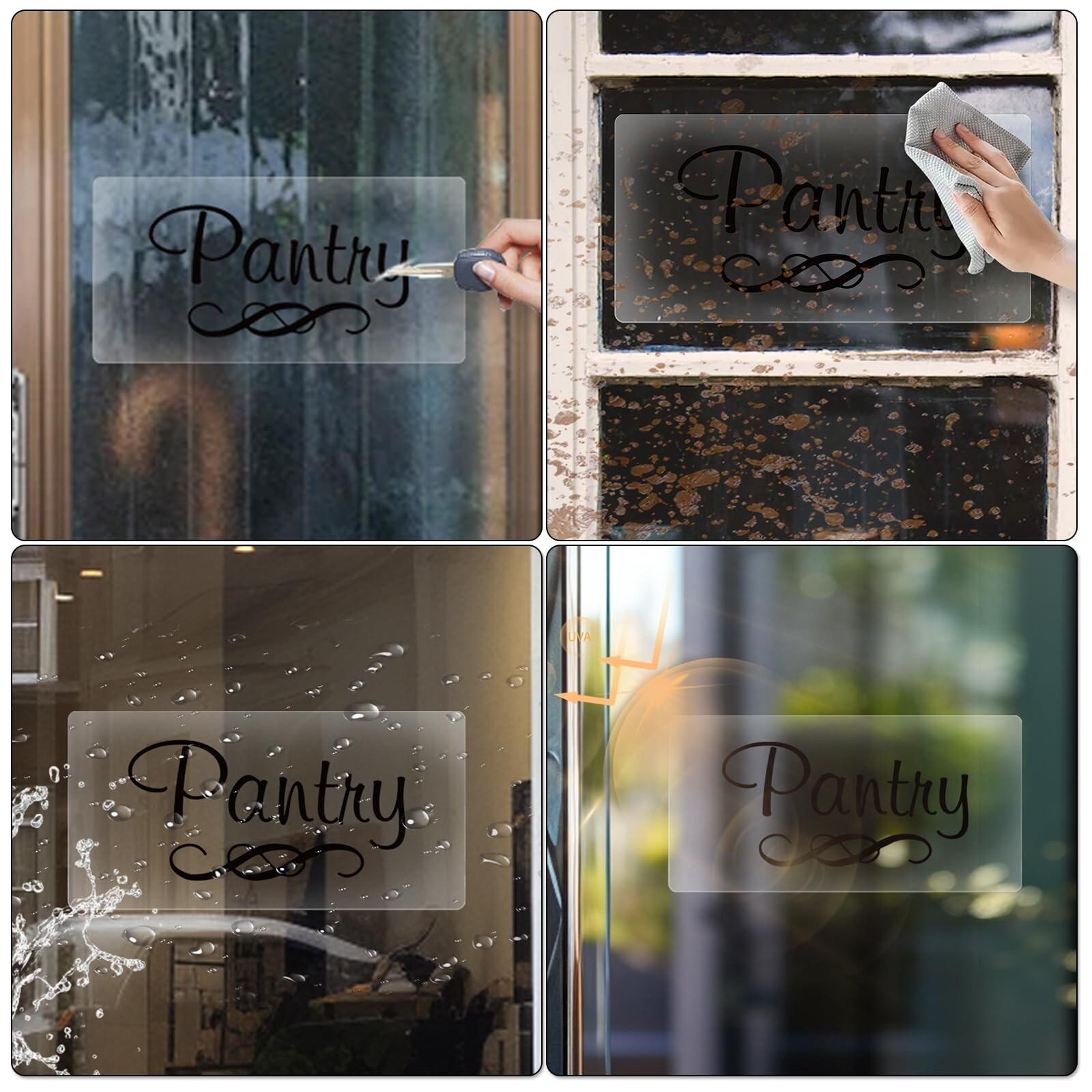 Pantry Room Sticker 10 × 5 Inches Vinyl Self-Adhesive Wall Art Decal Trendy