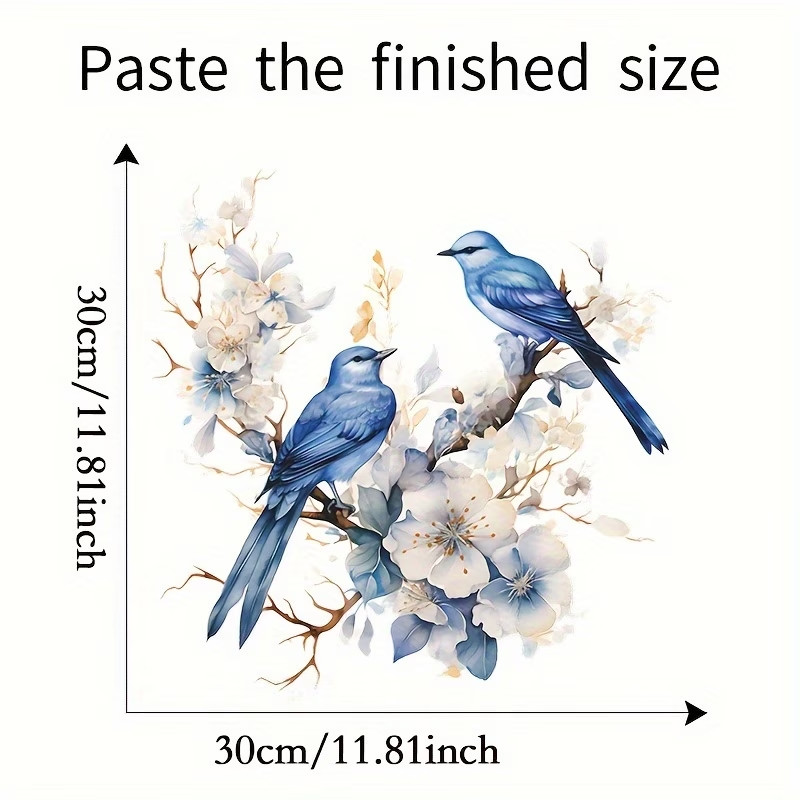 Birds Floral Animal Pattern Sticker Home Decoration Living Room Bedroom