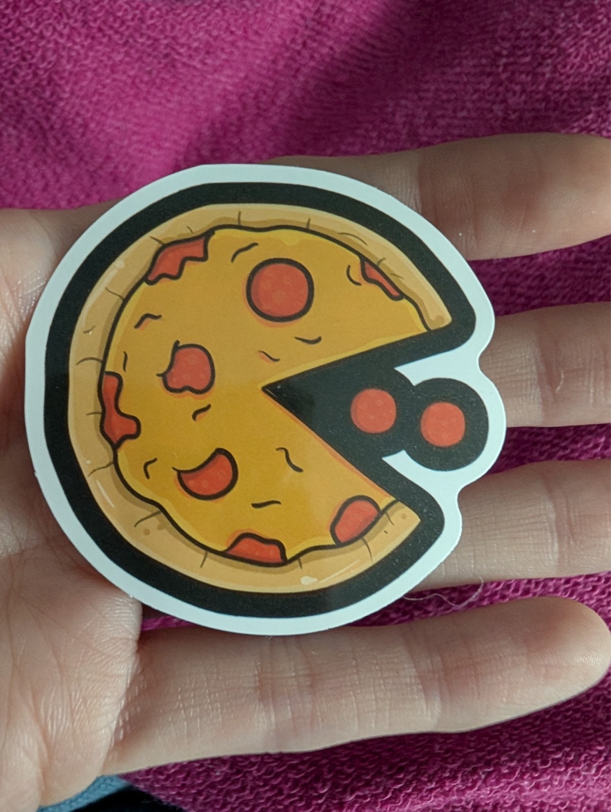 Pac-Man Sticker – Retro Arcade, Video Game, Blinky, Ghost, Pinky, Clyde, Pizza