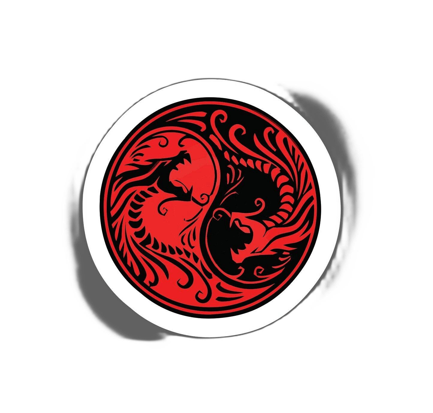 Dragon Yin Yang Sticker Decal