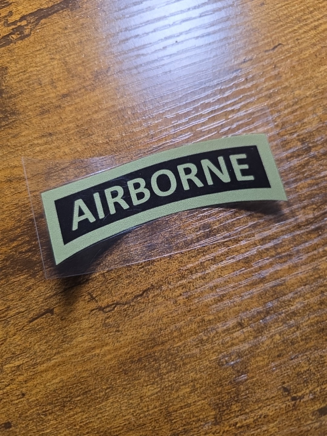 Airborne Tab Subdued 3in UV DTF Decal Waterproof Made In USA
