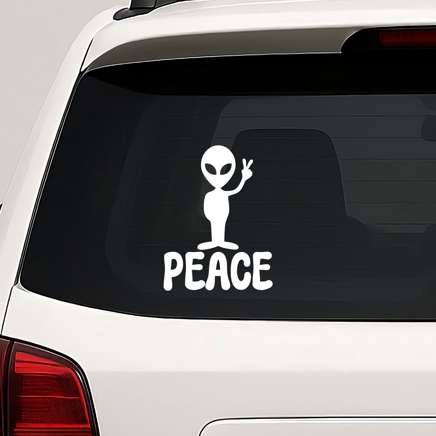 Alien PEACE Vinyl Die Cut Decal Sticker – UFO ET Outer Space Extraterrestrial