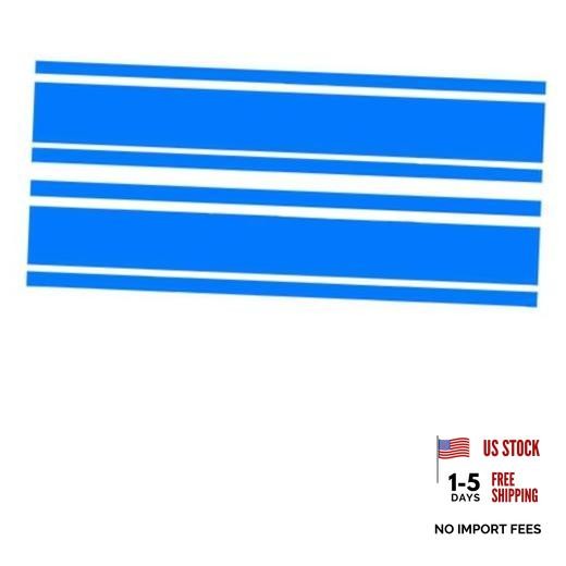 Car Hood Decal Stickers – Sports Fashion Racing Stripe – Blue – 2 PCS – Blue