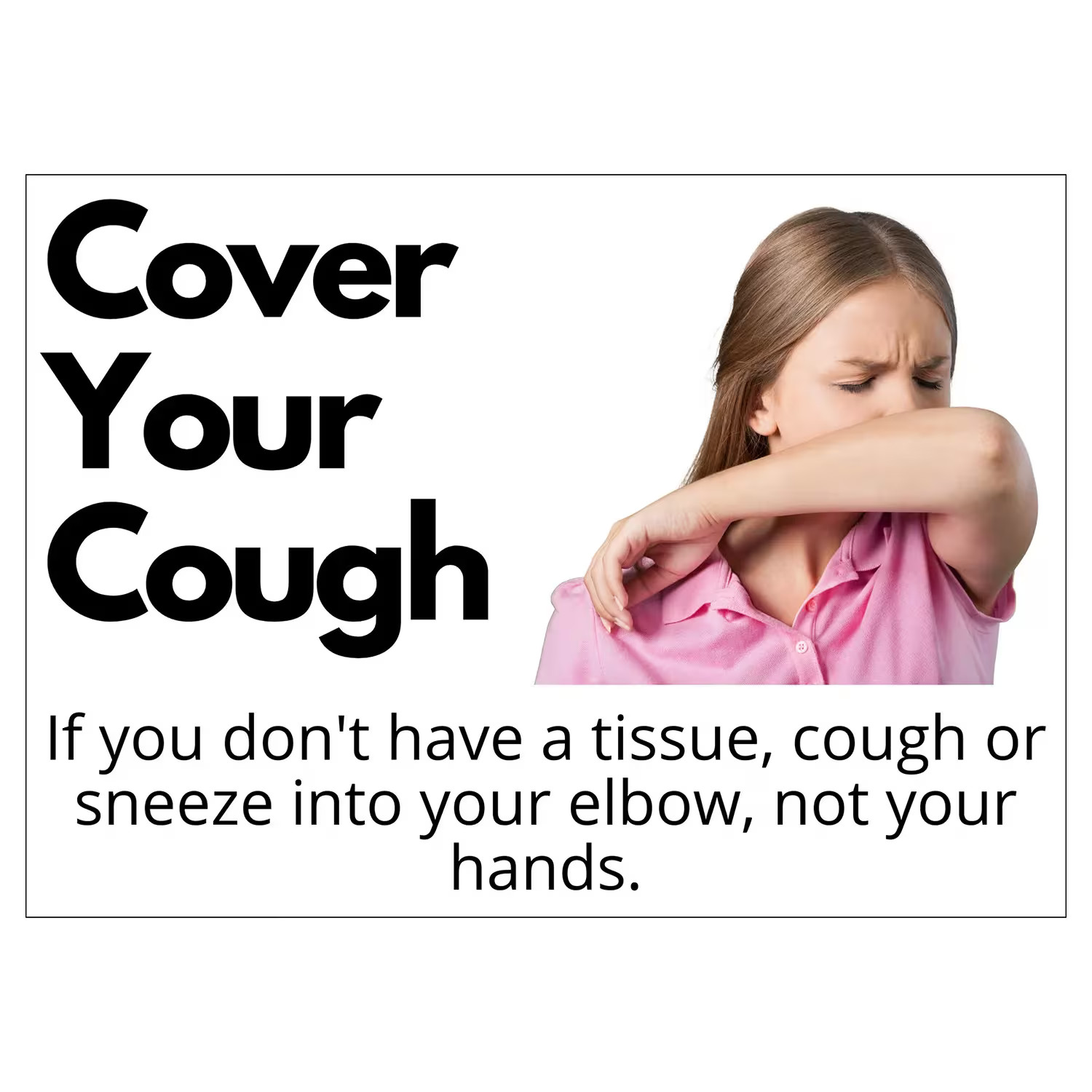 Cover Your Cough Peel & Stick Decals, All Seasons, Stationery, DIY Craft, 5 Piec
